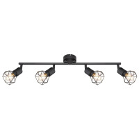 Globo 54802S-4 Xara I Strahler Metall Schwarz, 4X E14 4