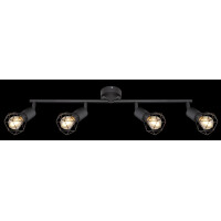 Globo 54802S-4 Xara I Strahler Metall Schwarz, 4X E14 5