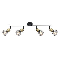 Globo 54802S-4AB Xara I Strahler Metall Schwarz, 4X E14 1