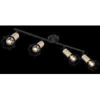 Globo 54802S-4AB Xara I Strahler Metall Schwarz, 4X E14 3