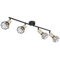 Globo 54802S-4AB Xara I Strahler Metall Schwarz, 4X E14 4