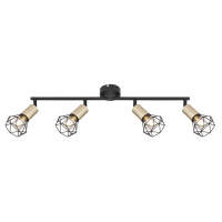 Globo 54802S-4AB Xara I Strahler Metall Schwarz, 4X E14 5