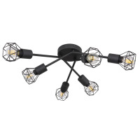Globo 54802S-6 Xara I Deckenleuchte Metall Schwarz, 6X E14 4