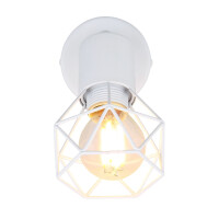 Globo 54802W-1 Xara I Strahler Metall Weiß, 1X E14 4