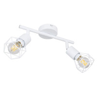 Globo 54802W-2 Xara I Strahler Metall Weiß, 2X E14 3