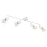 Globo 54802W-4 Xara I Strahler Metall Weiß, 4X E14 4