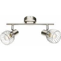 Globo 54809-2 Texas Strahler Metall Nickel Matt, 2X E14 1