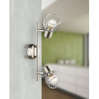 Globo 54809-2 Texas Strahler Metall Nickel Matt, 2X E14 2