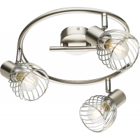 Globo 54809-3 Texas Strahler Metall Nickel Matt, 3X E14