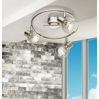 Globo 54809-3 Texas Strahler Metall Nickel Matt, 3X E14
