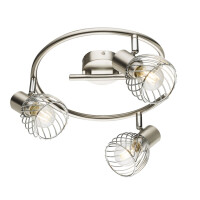 Globo 54809-3 Texas Strahler Metall Nickel Matt, 3X E14 3