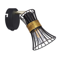 Globo 54814-1 Purra Strahler Metall Schwarz, 1X E14 4