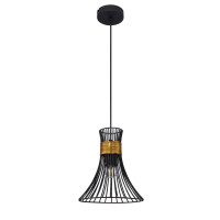 Globo 54814H Purra Hängeleuchte Metall Schwarz, 1X E27 