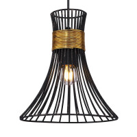 Globo 54814H Purra Hängeleuchte Metall Schwarz, 1X E27 