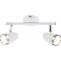 Minou Strahler Metall Weiß, 2X Led gallery