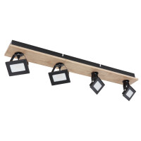 Joya Strahler Metall Schwarz Matt, 4X Led 3