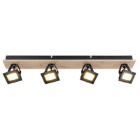 Joya Strahler Metall Schwarz Matt, 4X Led 4