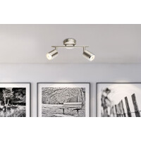 Comore Led Strahler Metall Nickel Matt, 2X Led 2