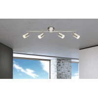 Comore Led Strahler Metall Nickel Matt, 4X Led 2