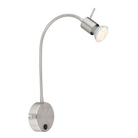 Globo 57310N Milly Wandleuchte Metall Nickel Matt, 1X Gu10 1
