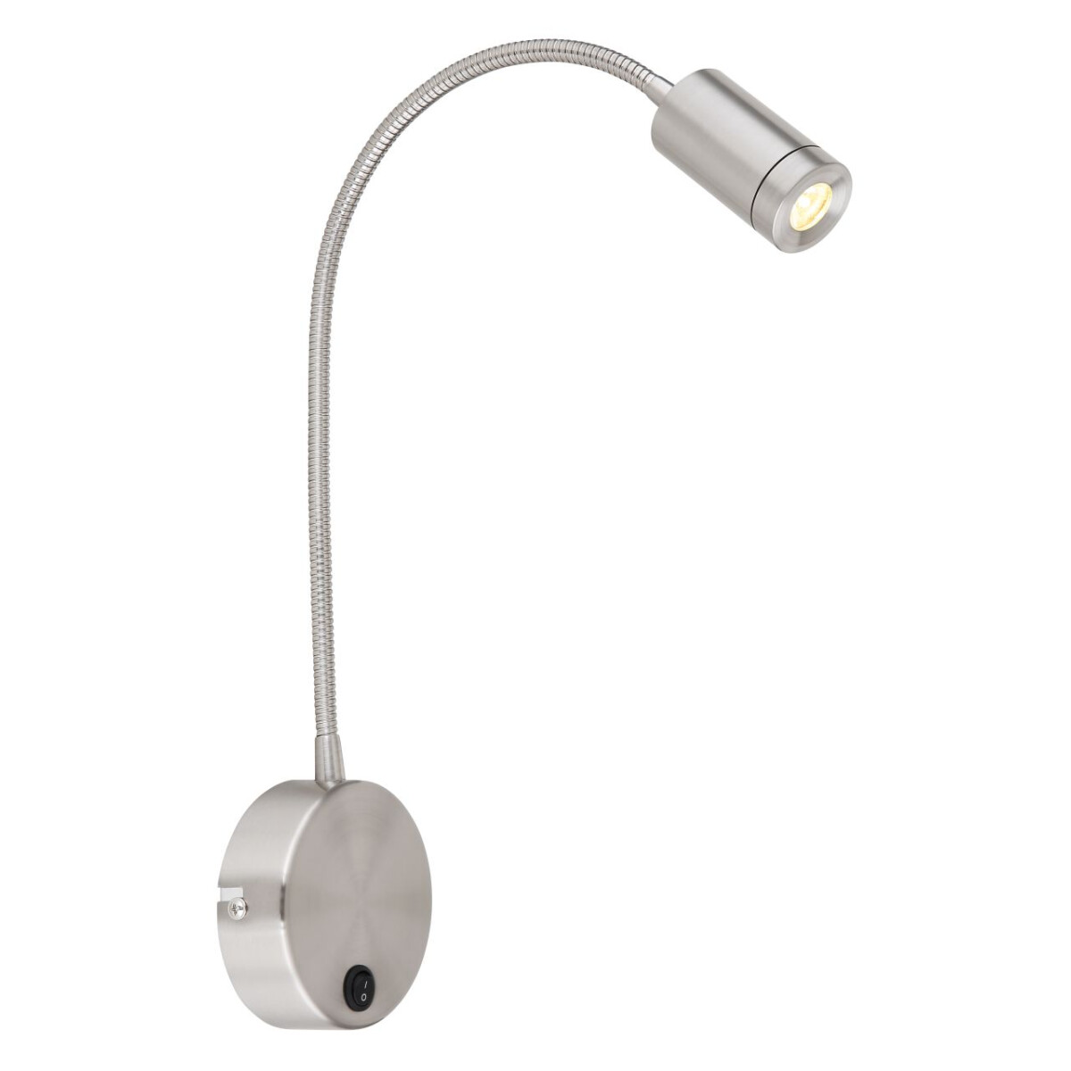 Milly Wandleuchte Metall Nickel Matt, Led