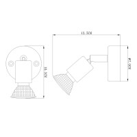 Olana Strahler Metall Weiß, 1X Gu10 Led 2