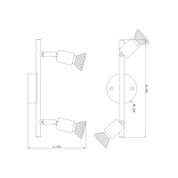 Olana Strahler Metall Weiß, 2X Gu10 Led 2