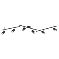 Globo 57910-6B Robby Strahler Metall Schwarz Matt, 6X Gu10 3