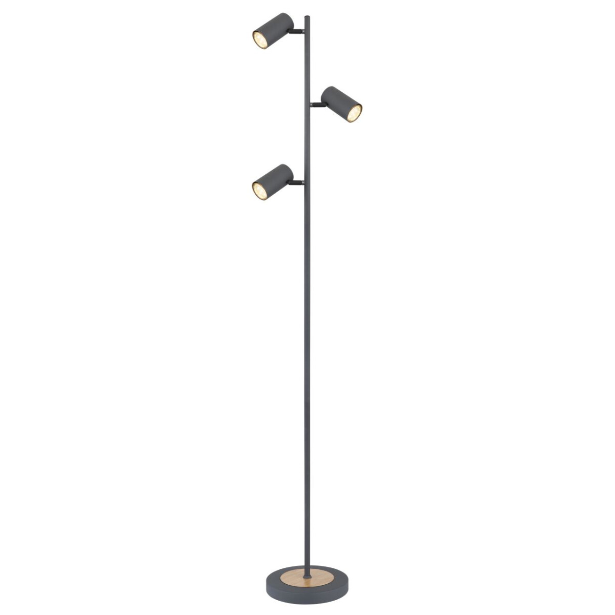 Robby Stehleuchte Metall Graphit, 3X Gu10 Led