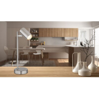 Robby Tischleuchte Metall Nickel Matt, 1X Gu10 Led 2