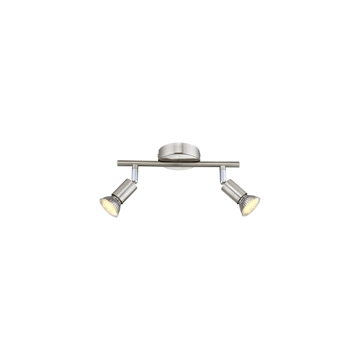 Matrix Strahler Metall Verchromt, 2X Gu10 Led