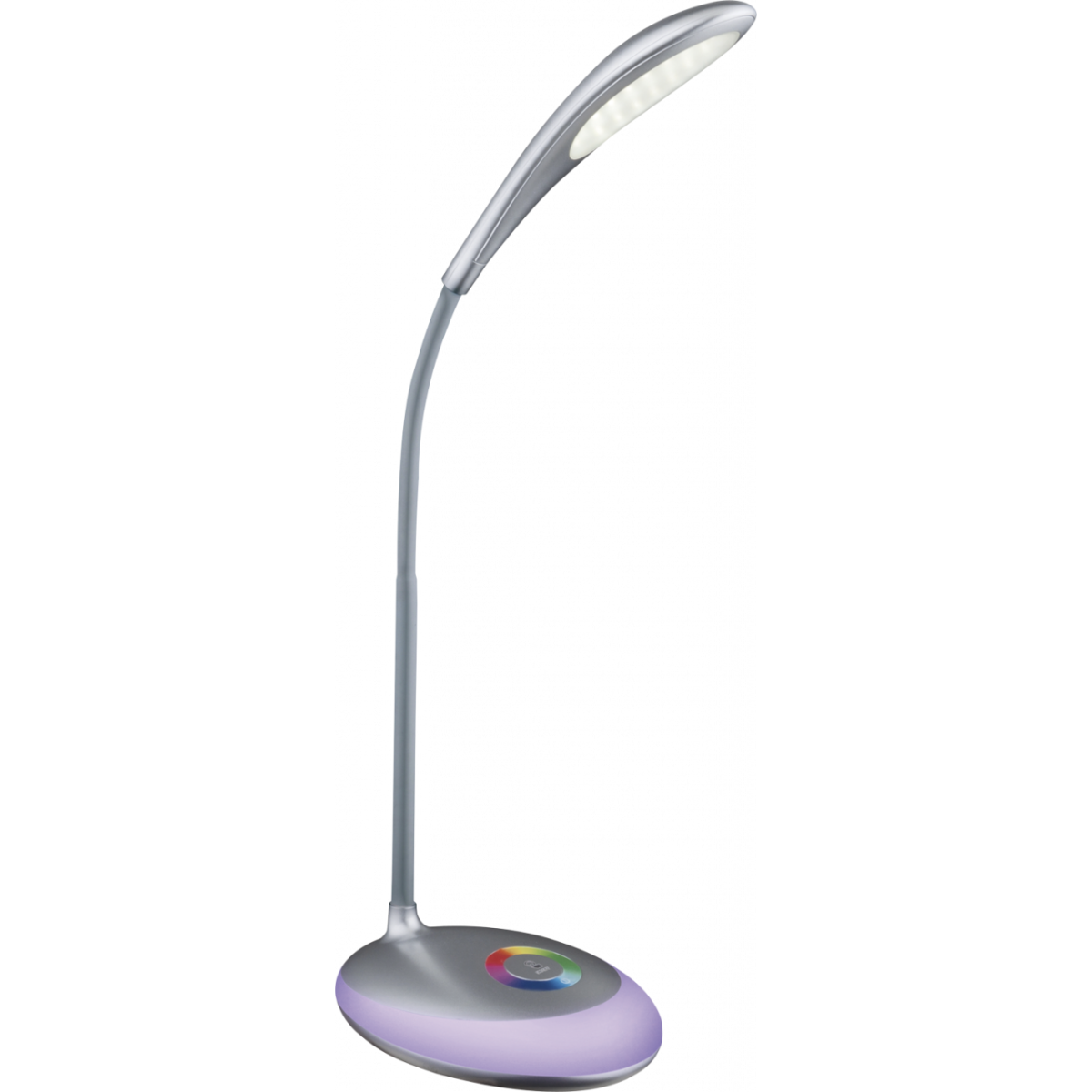 Minea Tischleuchte Kunststoff Silber Metallic, Led