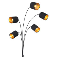 Globo 58500 Kaddy Stehleuchte Metall Schwarz Matt, 5X E14 4