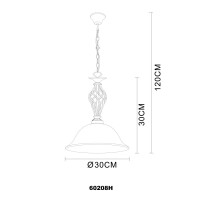 Globo 60208H Odin Hängeleuchte Metall Altmessing, 1X E2