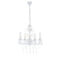 Globo 63126-5 Pinja Luster Metall Weiß, 5X E14 4
