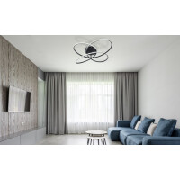 Panda Deckenleuchte Metall Schwarz Matt, Led 2