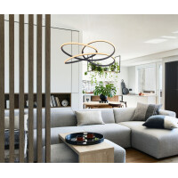 Panda Hängeleuchte Metall Schwarz Matt, Led 4