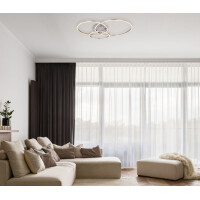 Munni Deckenleuchte Metall Nickel Matt, Led 2
