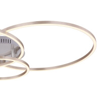 Munni Deckenleuchte Metall Nickel Matt, Led 5