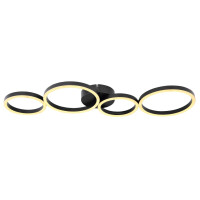 Venosa Deckenleuchte Metall Schwarz Matt, Led 4