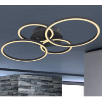 Globo 67233-40S Kendy Deckenleuchte Metall Schwarz Matt, Led
