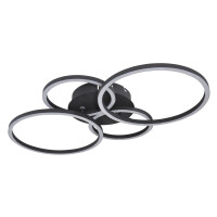 Globo 67233-40S Kendy Deckenleuchte Metall Schwarz Matt, Led