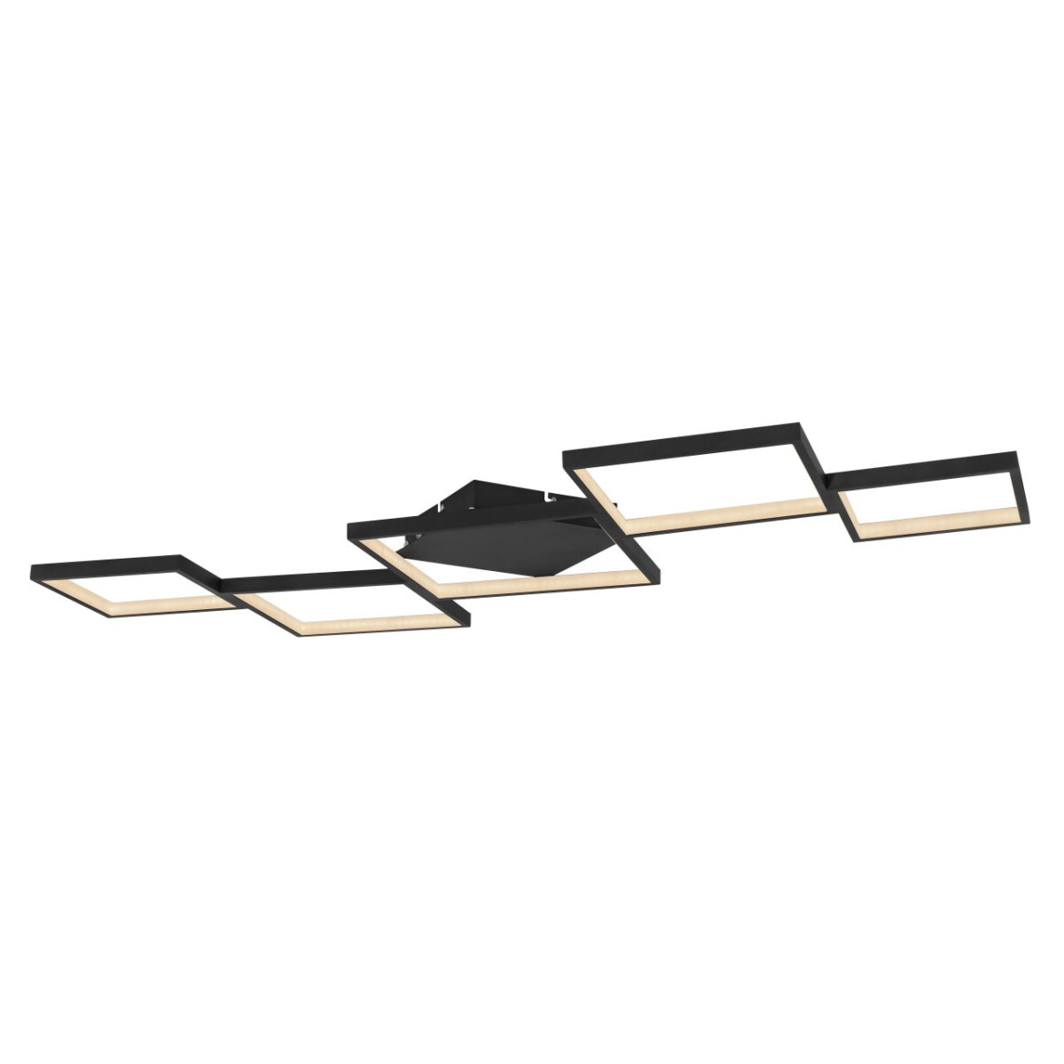 Kurio Deckenleuchte Metall Schwarz Matt, Led
