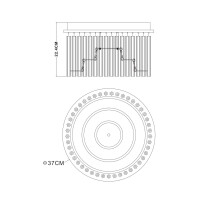 Joyce Deckenleuchte Metall Verchromt, Led 5