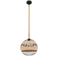 Globo 69029H1 Ulleu Hängeleuchte Metall Schwarz, 1X E27