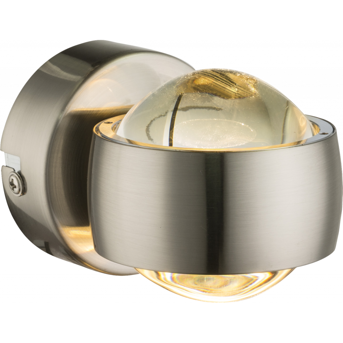 Randi Wandleuchte Metall Nickel Matt, 2X Led