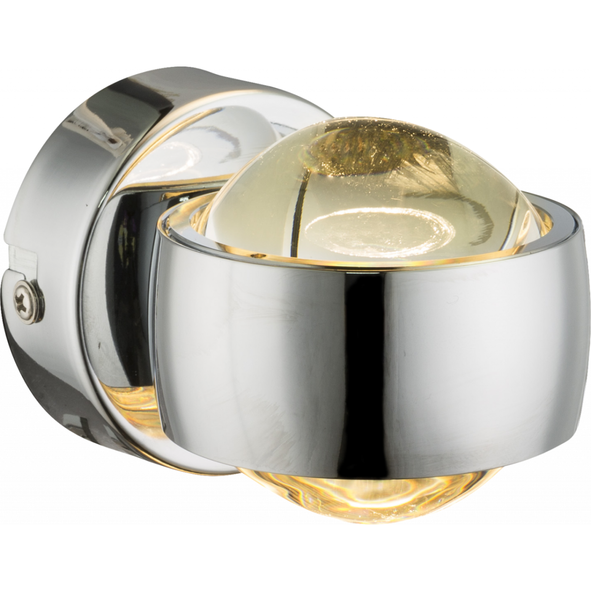 Randi Wandleuchte Metall Verchromt, 2X Led