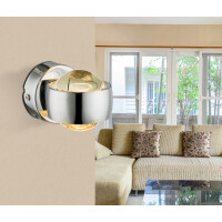 Randi Wandleuchte Metall Verchromt, 2X Led 2