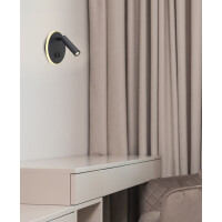 Many Wandleuchte Metall Schwarz, Led 2