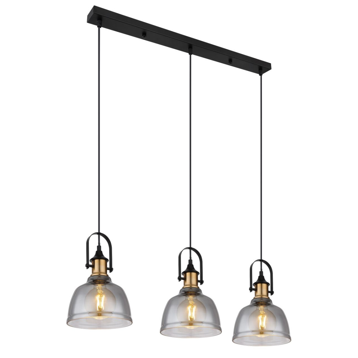 Dorothea Hängeleuchte Metall Schwarz, 3X E27